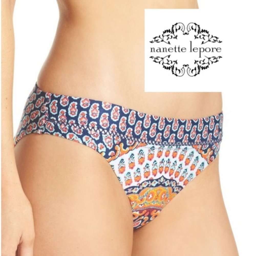 💲Sale 3/$15 - Nanette Lepore Boho Tropical Print Bikini Bottom